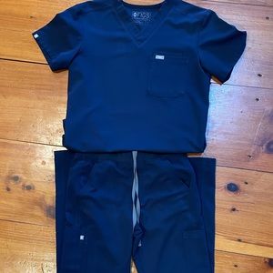 Figs Navy Blue Men Size Small Set